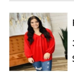 Red Blouse 3X